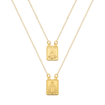 Escapulário Dourado Masculino Tradicional